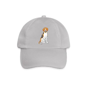 Sitzender Foxhound - Baseballkappe - Grau - Vorne
