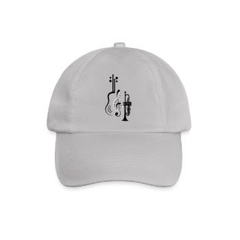 Musiknoten Musik Musiker Notenschlüssel Noten - Baseballkappe - Grau - Vorne