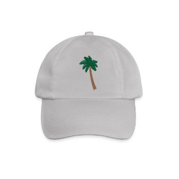 Palme Illustration - Baseballkappe - Grau - Vorne