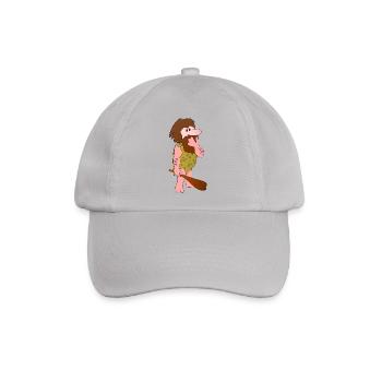 neandertaler hoehlenmensch caveman steinzeit11 - Baseballkappe - Grau - Vorne