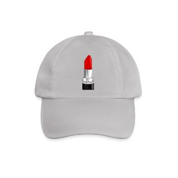 lipstick - Lippenstift rot - Baseballkappe - Grau - Vorne