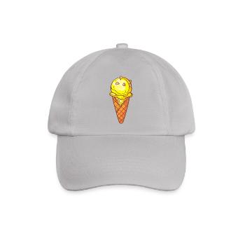 Eis Speiseeis Eiskrem Eiscreme Kugeleis Eisbecher - Baseballkappe - Grau - Vorne