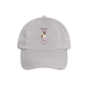 Zuhause ist, wo Frenchie ist - Baseballkappe - Grau - Vorne