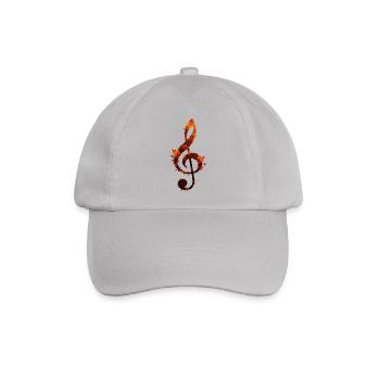 Herbstlicher Violinschlüssel - Baseballkappe - Grau - Vorne