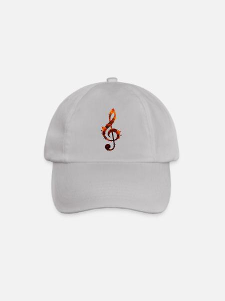 Herbstlicher Violinschlüssel - Baseballkappe - Grau