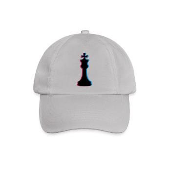 3D Effekt Schach - Baseballkappe - Grau - Vorne