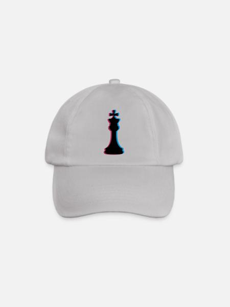 3D Effekt Schach - Baseballkappe - Grau