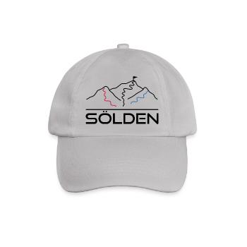 Wintersport Skipiste Sölden - Baseballkappe - Grau - Vorne