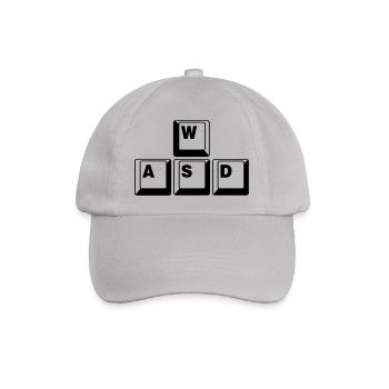 WASD Game Control Key Kombi - Baseballkappe - Grau - Vorne