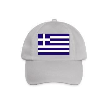 Griechenland Fahne Flagge - Baseballkappe - Grau - Vorne