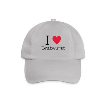 I love Bratwurst - Baseballkappe - Grau - Vorne
