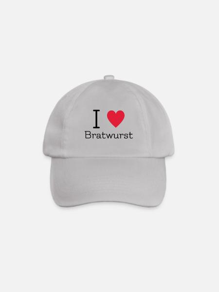 I love Bratwurst - Baseballkappe - Grau