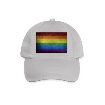 Pride Flagge - Baseballkappe - Grau - Vorne