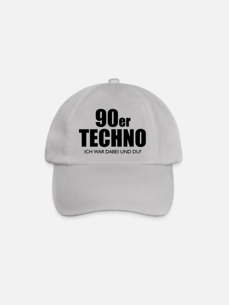 90er TECHNO - ich war dabei und du? - Baseballkappe - Grau