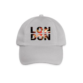 London Union Jack Lettering - Baseballkappe - Grau - Vorne
