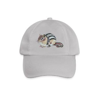 Streifenhörnchen Chipmunk Backenhörnchen Burunduk - Baseballkappe - Grau - Vorne