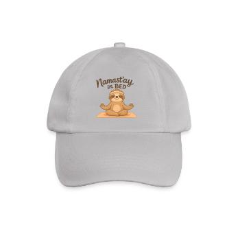 20250605 0744 Yoga Faultier Entspannung simple - Baseballkappe - Grau - Vorne