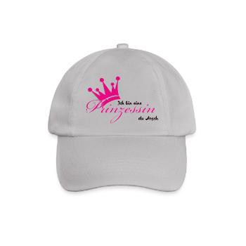 ich bin eine Prinzessin  - Baseballkappe - Grau - Vorne