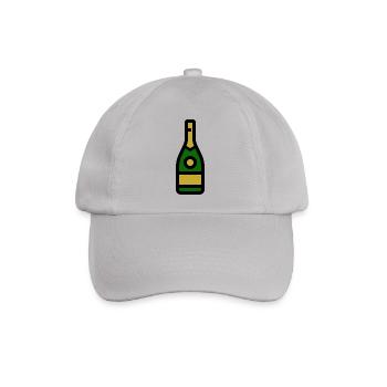 Champangnerglas, Sekt, Sektglas - Baseballkappe - Grau - Vorne