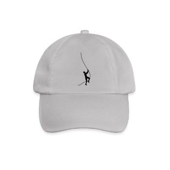 silhouette seil klettern schwingen liane sport out - Baseballkappe - Grau - Vorne
