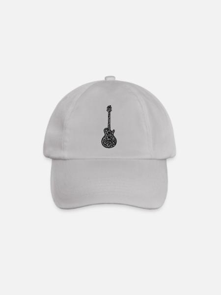 gitarre - Baseballkappe - Grau