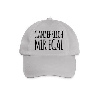 ganz ehrlich mir egal (dh) - Baseballkappe - Grau - Vorne