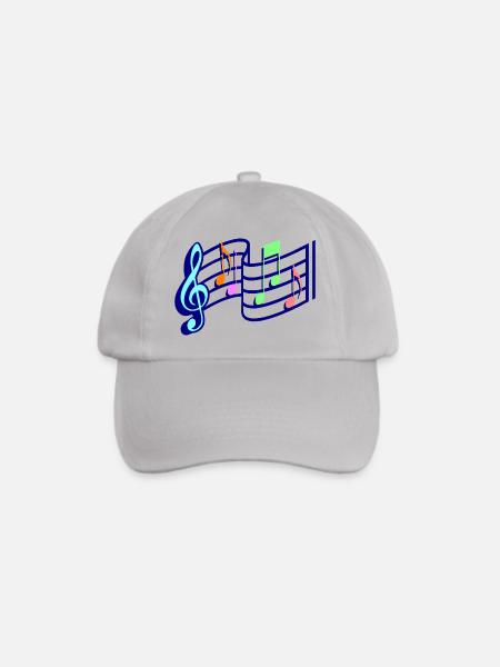 musik - Baseballkappe - Grau