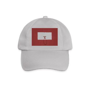 Basketballkorb rot sport - Baseballkappe - Grau - Vorne