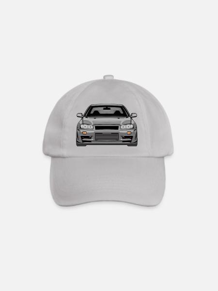 legends never die skyline r34 gtr - Baseballkappe - Grau