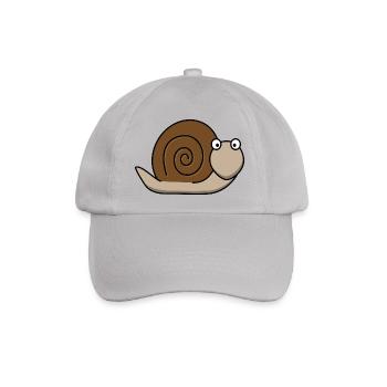 Freundliche Schnecke - Baseballkappe - Grau - Vorne