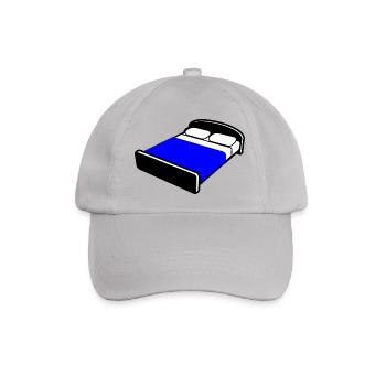 bett bed schlafen schlafzimmer sleeping room60 - Baseballkappe - Grau - Vorne