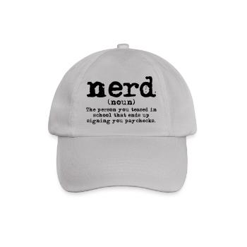 Nerd Definition - Baseballkappe - Grau - Vorne
