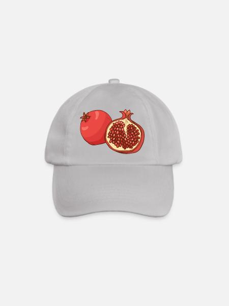 Granatapfel - Baseballkappe - Grau