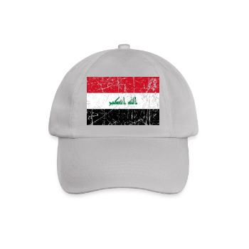 Irak Flagge Irak Fahne Flagge Flagge Bandera - Baseballkappe - Grau - Vorne