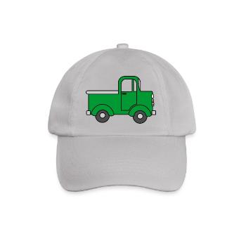 Fröhlicher LKW grün, Spielzeugauto - Baseballkappe - Grau - Vorne