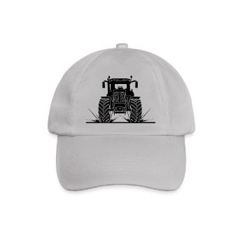 Traktor durch Schlamm - Baseballkappe - Grau - Vorne