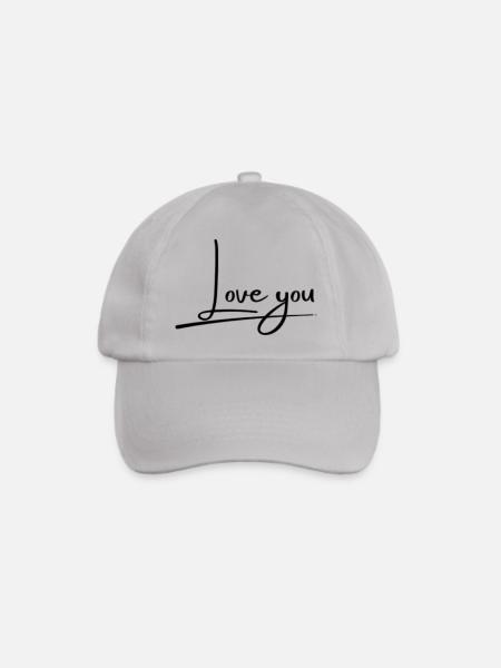 Love you - Baseballkappe - Grau