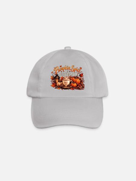 Pumpkin Spice Everything Nice Kürbis Herbstmotiv - Baseballkappe - Grau