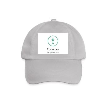 Menschheit Bewahren Symbol - Baseballkappe - Grau - Vorne