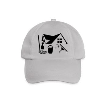 Reiniger Fensterreiniger Logo für Firmenkleidung - Baseballkappe - Grau - Vorne