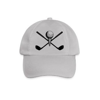 Wellengekreuzte Stöcke - Baseballkappe - Grau - Vorne