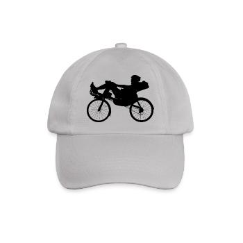 Liegerad Liegefahrrad Fahrrad Radsport Zweirad - Baseballkappe - Grau - Vorne