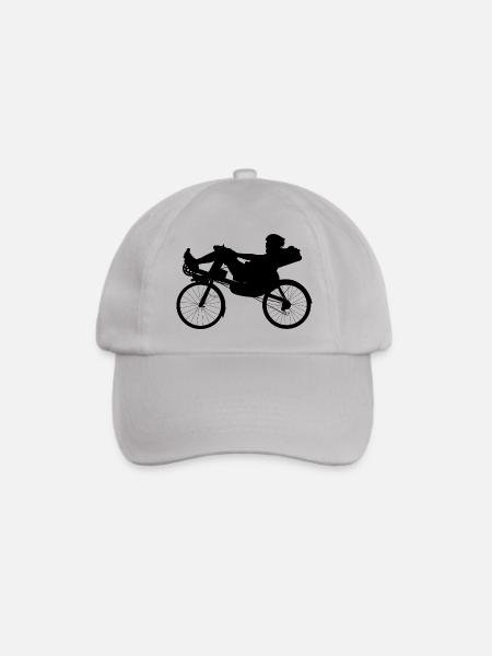 Liegerad Liegefahrrad Fahrrad Radsport Zweirad - Baseballkappe - Grau