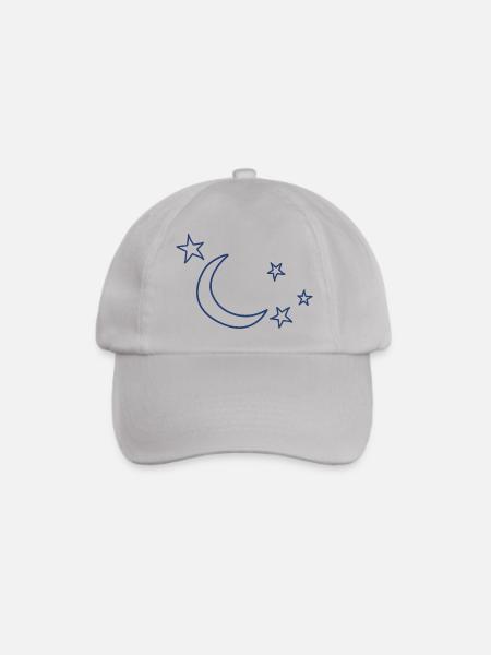 Sterne Mond - Baseballkappe - Grau