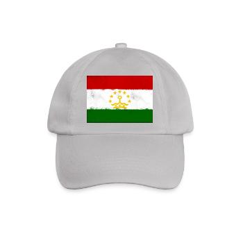 Flagge von Tadschikistan - Baseballkappe - Grau - Vorne