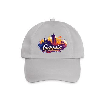 Gdynia Polen Polska Weiße Hafen Stadt Geschenk - Baseballkappe - Grau - Vorne