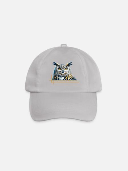 Beeindruckender Uhu - Baseballkappe - Grau