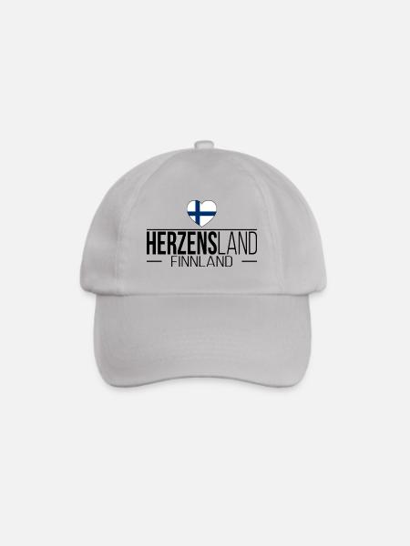 Herzensland Finnland Skandinavien Urlaub Reise - Baseballkappe - Grau