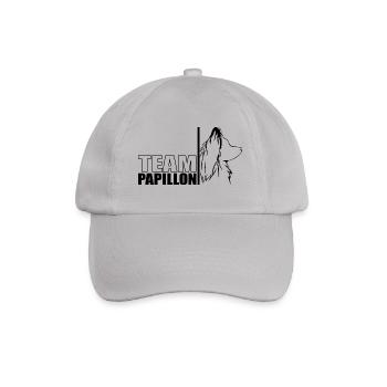 TEAM Papillon Hunde Hund Wilsigns - Baseballkappe - Grau - Vorne
