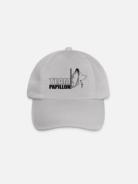 TEAM Papillon Hunde Hund Wilsigns - Baseballkappe - Grau
